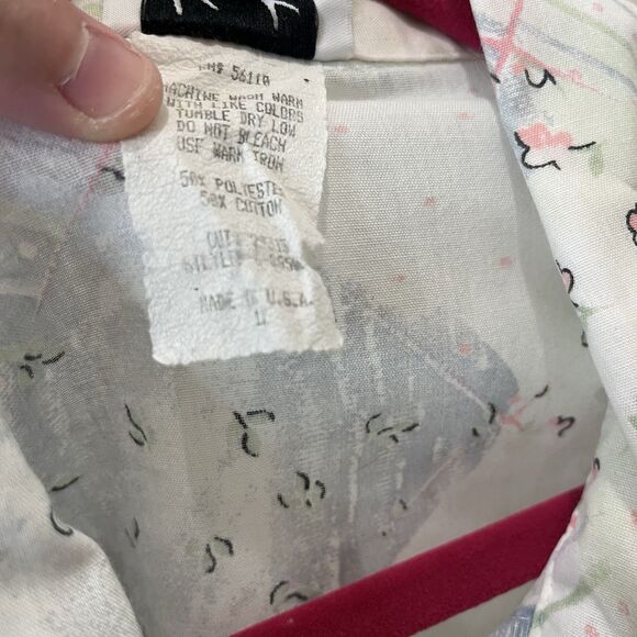 Vintage Tapestry Women's Button Up Casusal Shirt Floral Cottage Core Coquette 1X - Picture 7 of 11